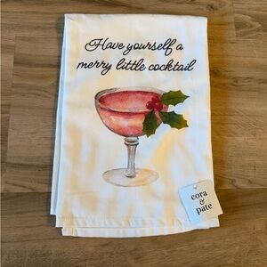 Cora & Pate Festive Cocktail Towel